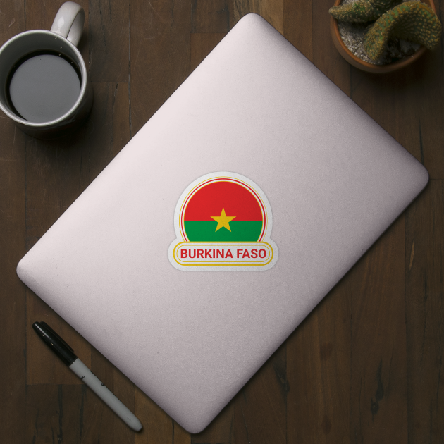 Burkina Faso Country Badge - Burkina Faso Flag by Yesteeyear